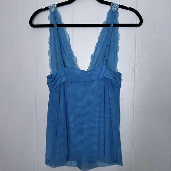 Victoria’s Secret Women’s Blue Lace Teddy Lingerie Size Medium - Picture 2 of 5